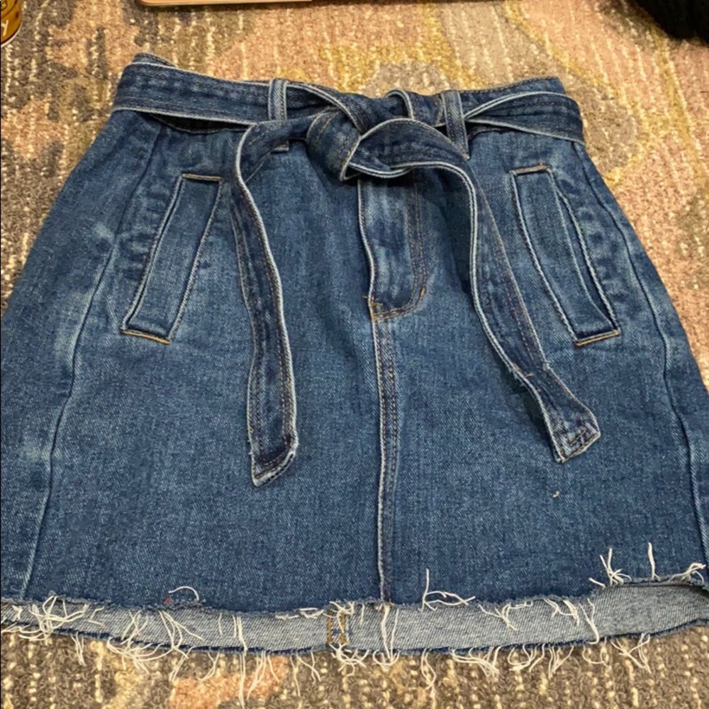 Pacsun Tie jean skirt